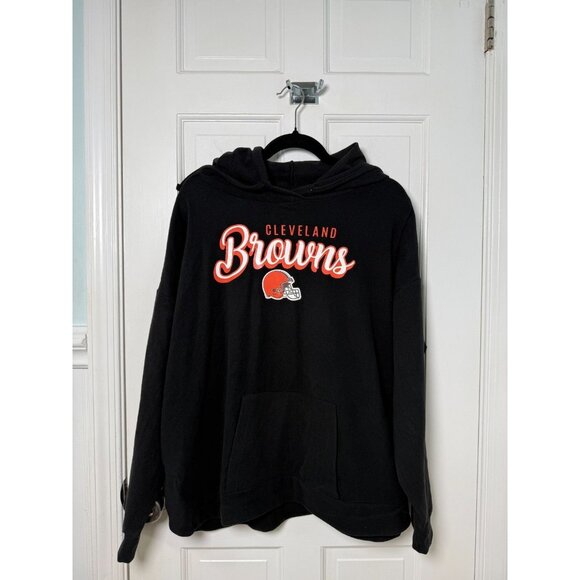 Team Apparel Cleveland Browns Womens XL Black Fleece Hoodie - Picture 1 of 10
